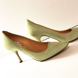 Mint green designer Italian heels!